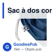 Sac à dos cordelette en denim recyclé Dex - Miniature 10
