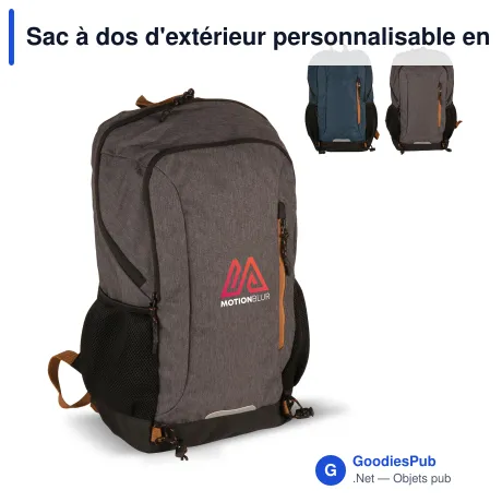 Sac à dos d'extérieur personnalisable en R-PET avec logo - Outdoor R-PET