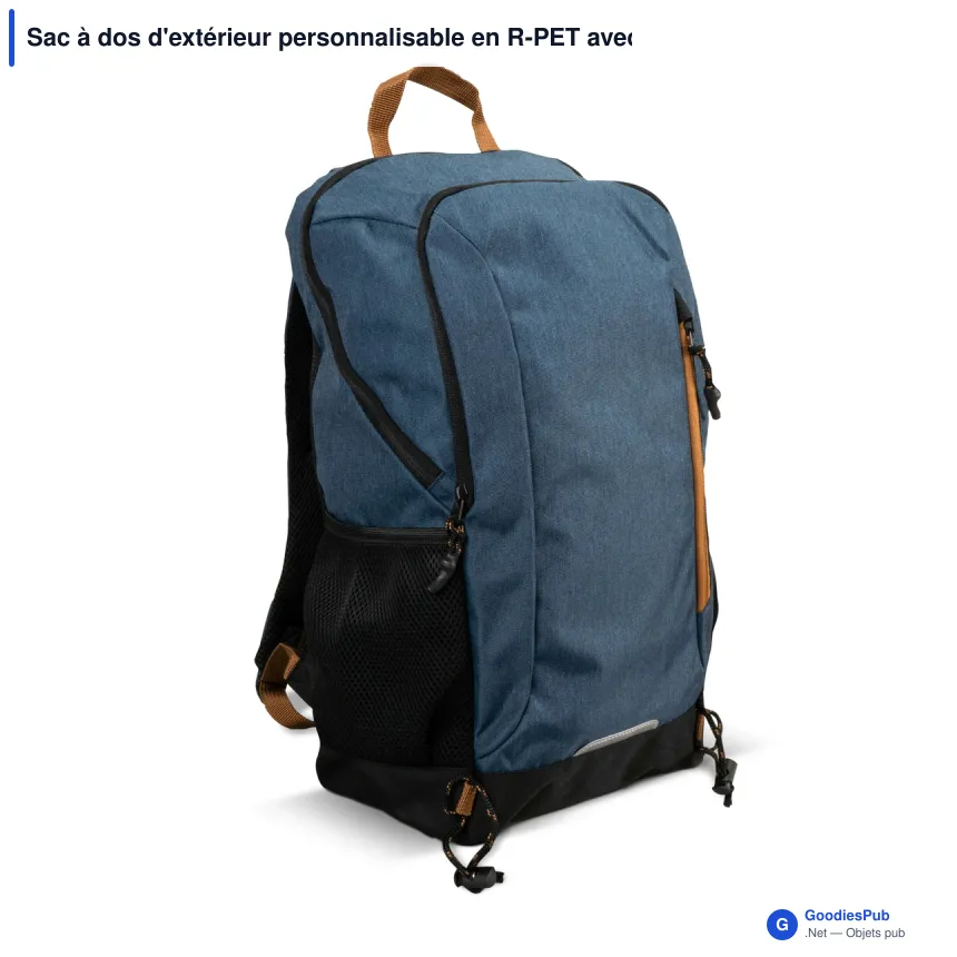 Sac à dos d'extérieur personnalisable en R-PET avec logo - Outdoor R-PET - Image 2