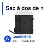 Sac à dos de nuit personnalisable en R-PET 600D 22 L avec logo - Noir - Miniature 2