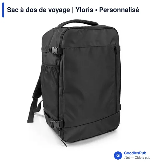 Sac à dos de voyage personnalisable avec logo | Yloris - Image 2