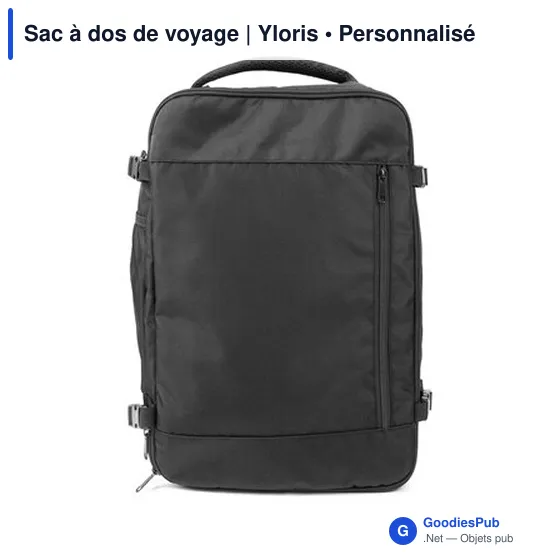 Sac à dos de voyage personnalisable avec logo | Yloris - Image 3