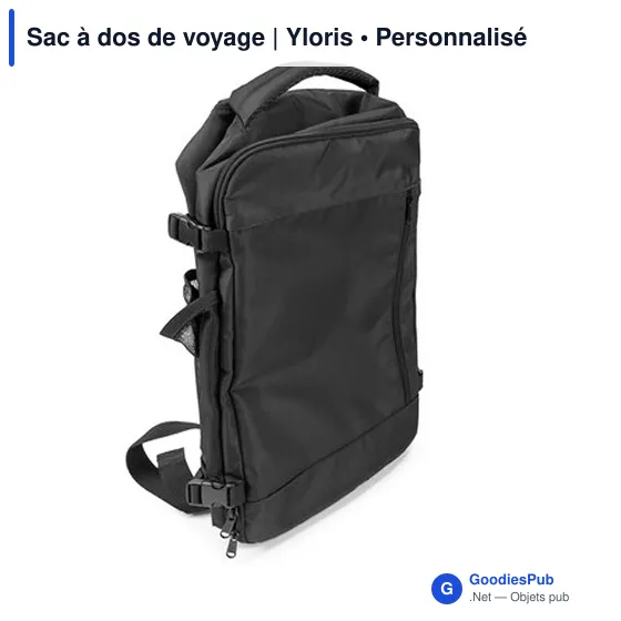 Sac à dos de voyage personnalisable avec logo | Yloris - Image 4