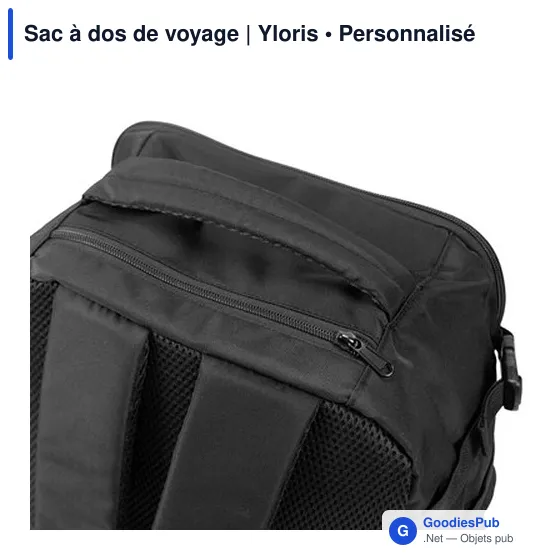 Sac à dos de voyage personnalisable avec logo | Yloris - Image 6