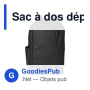 Sac à dos déperlant personnalisable pour ordinateur avec logo - Brecken - Miniature 1