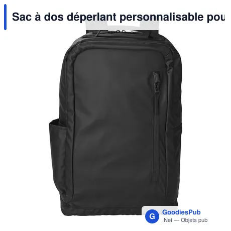 Sac à dos déperlant personnalisable pour ordinateur avec logo - Brecken