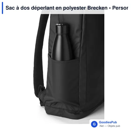 Sac à dos déperlant personnalisable pour ordinateur avec logo - Brecken - Image 12