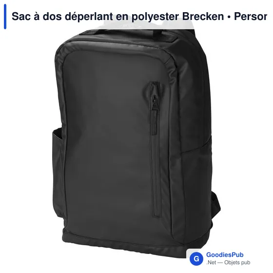 Sac à dos déperlant personnalisable pour ordinateur avec logo - Brecken - Image 3