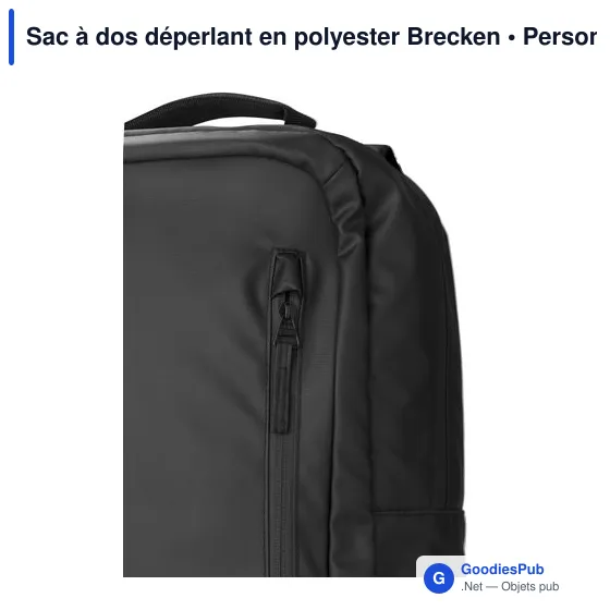 Sac à dos déperlant personnalisable pour ordinateur avec logo - Brecken - Image 6