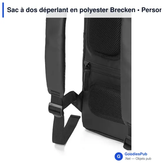Sac à dos déperlant personnalisable pour ordinateur avec logo - Brecken - Image 10
