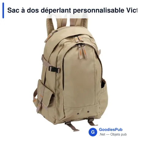 Sac à dos déperlant personnalisable Victor avec logo