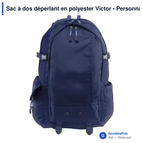 Sac à dos déperlant personnalisable Victor avec logo - Image 11