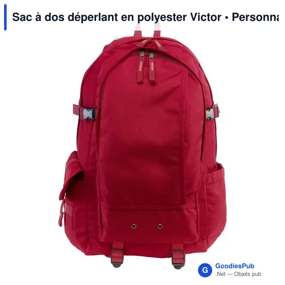 Sac à dos déperlant personnalisable Victor avec logo - Image 3