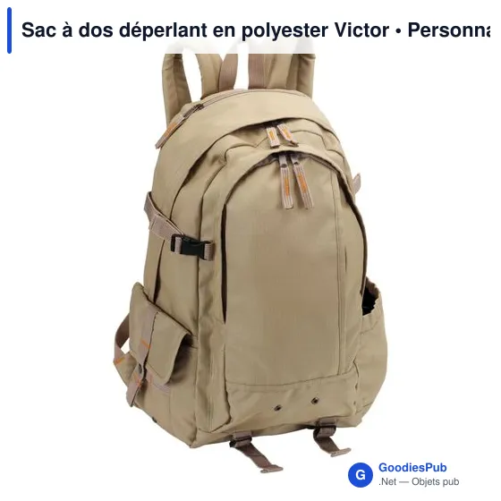Sac à dos déperlant personnalisable Victor avec logo - Image 8
