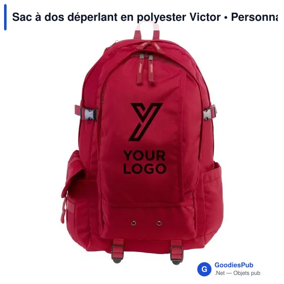 Sac à dos déperlant personnalisable Victor avec logo - Image 10