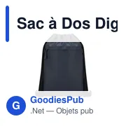Sac à Dos personnalisable Digun avec logo pour vos événements - Miniature 2