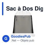 Sac à Dos personnalisable Digun avec logo pour vos événements - Miniature 6