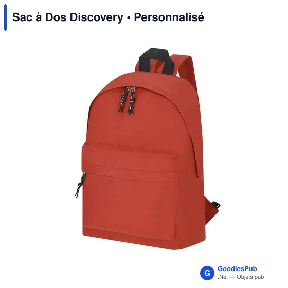 Sac à dos personnalisable Discovery avec logo - idéal pour vos événements - Image 2