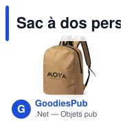 Sac à dos personnalisable Dons avec logo pour entreprises - Miniature 1