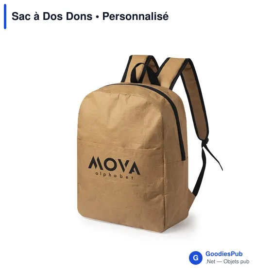 Sac à dos personnalisable Dons avec logo pour entreprises - Image 1