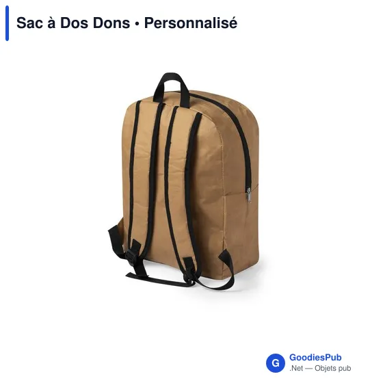 Sac à dos personnalisable Dons avec logo pour entreprises - Image 2