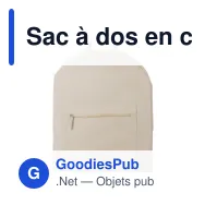 Sac à dos en coton personnalisable avec logo - Chase - Miniature 1