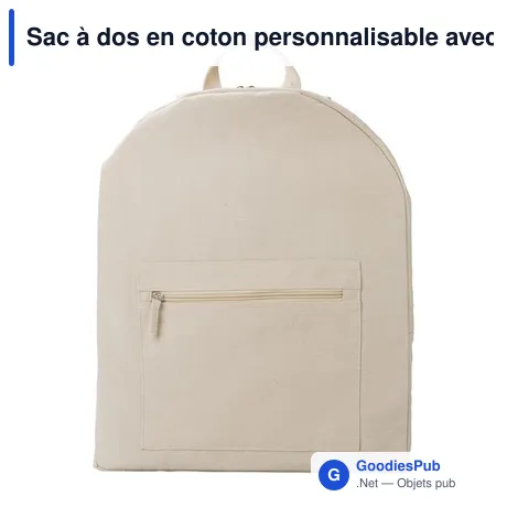 Sac à dos en coton personnalisable avec logo - Chase