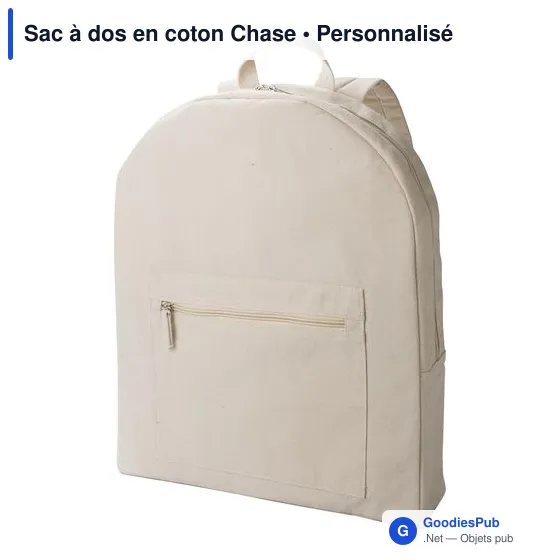 Sac à dos en coton personnalisable avec logo - Chase - Image 2