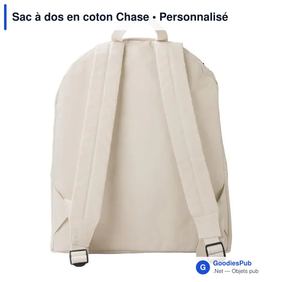 Sac à dos en coton personnalisable avec logo - Chase - Image 3