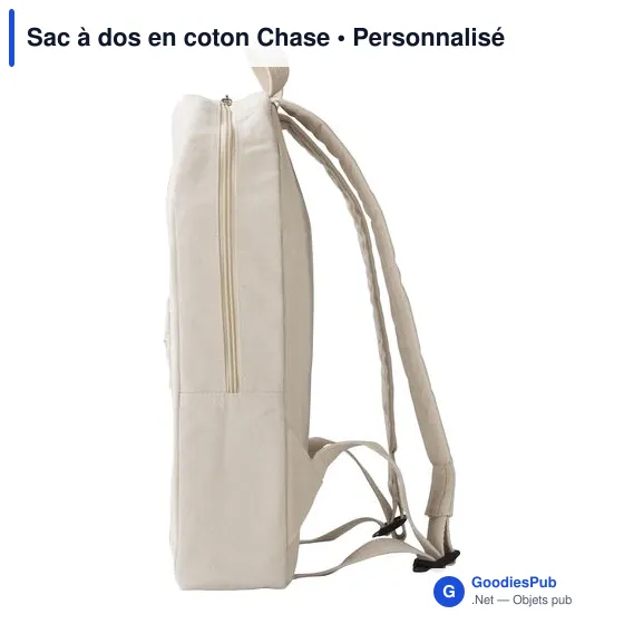 Sac à dos en coton personnalisable avec logo - Chase - Image 4