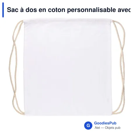 Sac à dos en coton personnalisable avec logo - Bridget