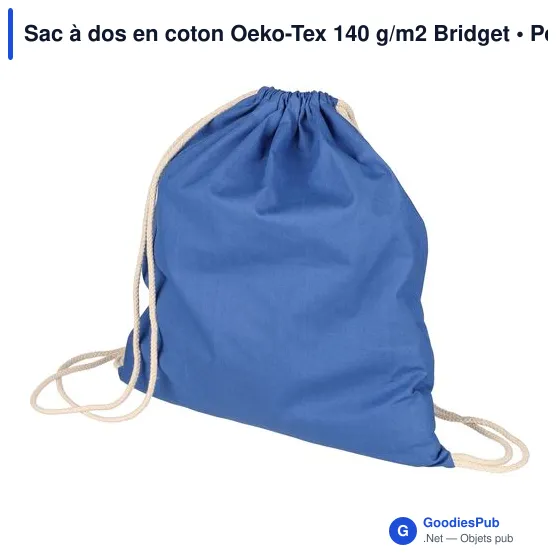 Sac à dos en coton personnalisable avec logo - Bridget - Image 11