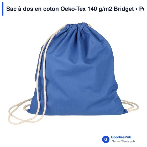 Sac à dos en coton personnalisable avec logo - Bridget - Image 12