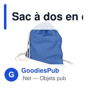 Sac à dos en coton personnalisable avec logo - Bridget - Miniature 3