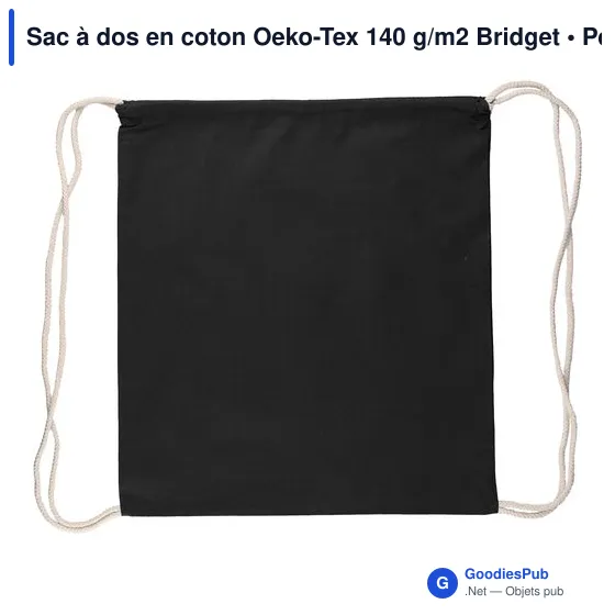 Sac à dos en coton personnalisable avec logo - Bridget - Image 5