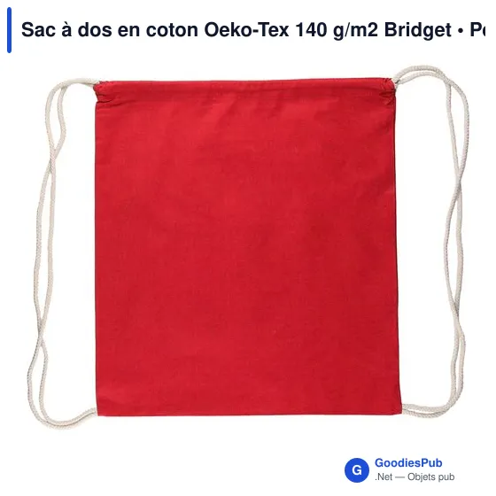 Sac à dos en coton personnalisable avec logo - Bridget - Image 9