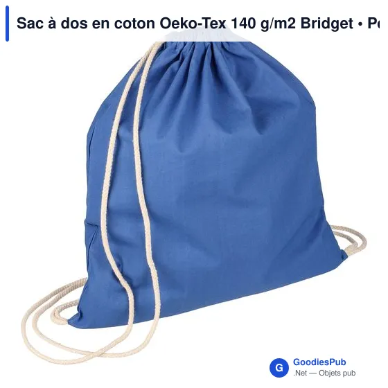 Sac à dos en coton personnalisable avec logo - Bridget - Image 10