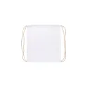 Variante blanc - Sac à dos en coton personnalisable avec logo - Bridget