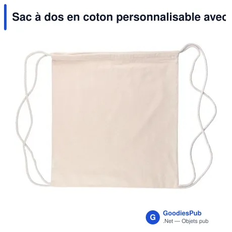 Sac à dos en coton personnalisable avec logo pour entreprises