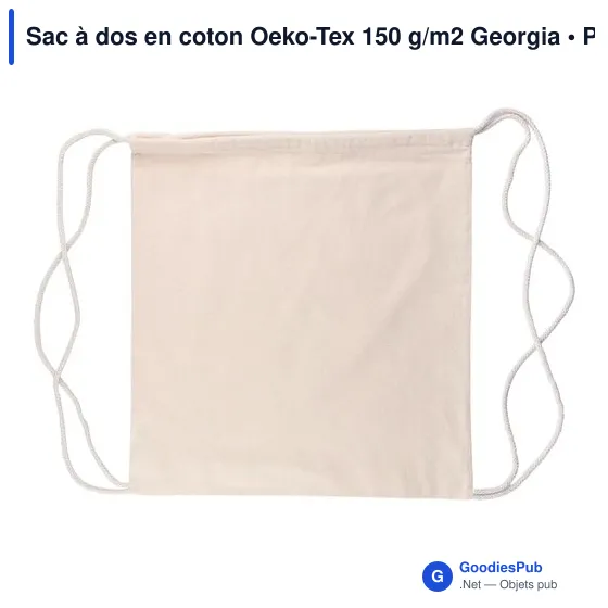 Sac à dos en coton personnalisable avec logo pour entreprises - Image 1