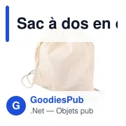 Sac à dos en coton personnalisable avec logo pour entreprises - Miniature 2