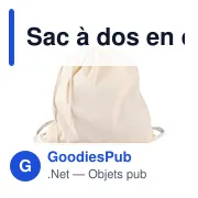 Sac à dos en coton personnalisable avec logo pour entreprises - Miniature 3