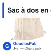 Sac à dos en coton personnalisable avec logo pour entreprises - Miniature 4