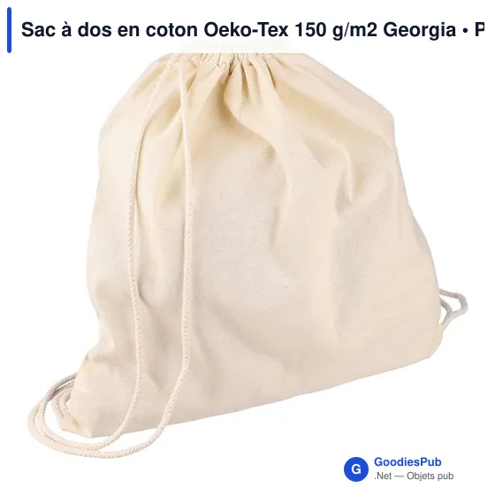 Sac à dos en coton personnalisable avec logo pour entreprises - Image 4