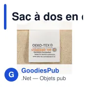 Sac à dos en coton personnalisable avec logo pour entreprises - Miniature 5