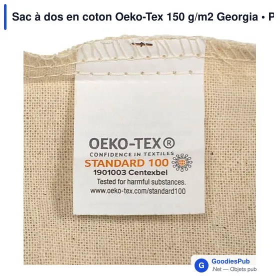 Sac à dos en coton personnalisable avec logo pour entreprises - Image 5