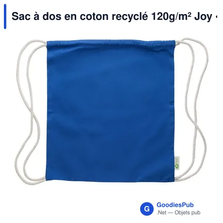 Sac à dos en coton recyclé 120g/m² Joy