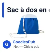 Sac à dos en coton recyclé 120g/m² Joy - Miniature 3