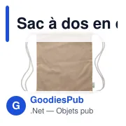 Sac à dos en coton recyclé 120g/m² Joy - Miniature 7