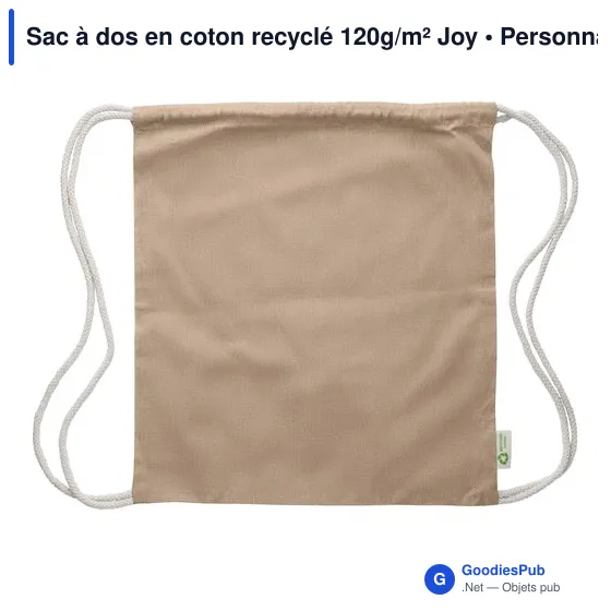 Sac à dos en coton recyclé 120g/m² Joy - Image 7